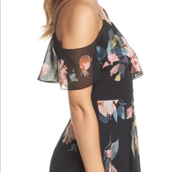 Jenny Yoo Mila Vintage Black Floral Dress - Picture 3 of 9